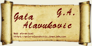 Gala Alavuković vizit kartica